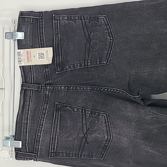 NWT Signature Levi Strauss black faded denim jeans boys size 18 slim - Picture 8 of 10